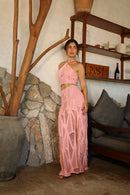 CONJUNTO DE SAIA E CROPPED TRICOT HEMERA