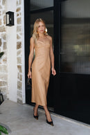 VESTIDO MIDI EM COURO BUENOS AIRES
