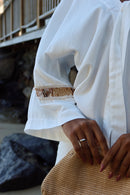 MACAQUINHO BRANCO SALINAS EM TECIDO LEVE COM MANGAS AMPLAS