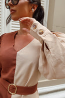 VESTIDO CURTO BICOLOR CINNAN