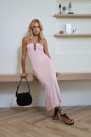 VESTIDO MIDI CANELADO SEM ALÇAS CAIRO