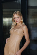 VESTIDO MIDI EM COURO BUENOS AIRES