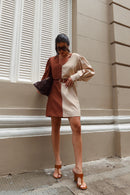 VESTIDO CURTO BICOLOR CINNAN
