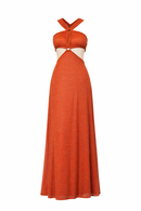 VESTIDO LONGO PLATINE