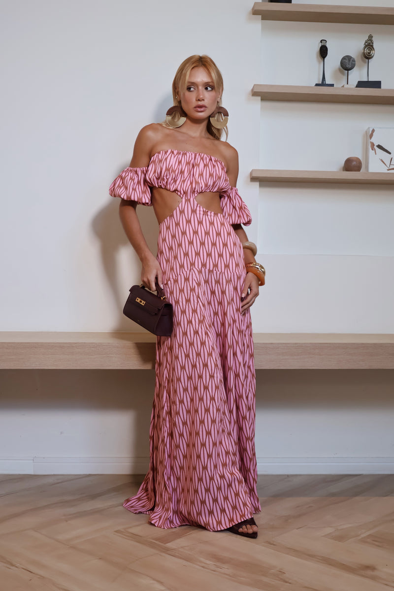 VESTIDO LONGO ROSÊ FLOW