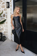 VESTIDO MIDI EM COURO BUENOS AIRES