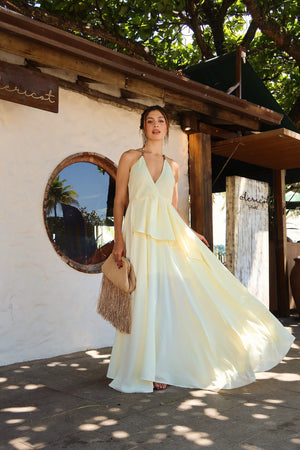 VESTIDO LONGO COM ALÇAS AMELIE