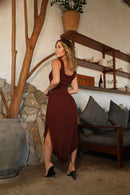 VESTIDO MIDI MALHA CANELADA COLOR RAY