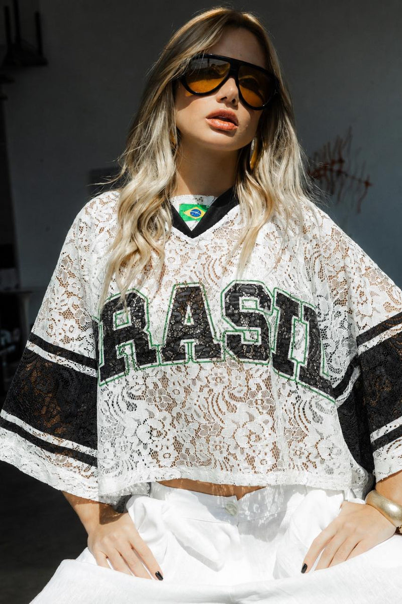 BLUSA EM RENDA BOSSA DO JOGO