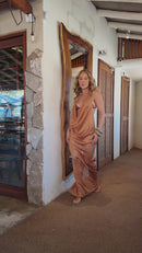 VESTIDO MIDI FRENTE ÚNICA PLIE