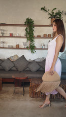 VESTIDO MIDI MALHA CANELADA COLOR RAY