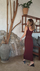 VESTIDO MIDI MALHA CANELADA COLOR RAY