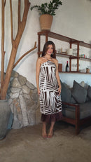 VESTIDO ALÇAS COM FRANJA PARAÍSO