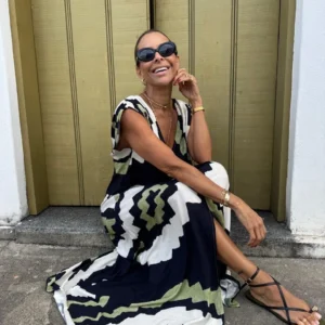 VESTIDO LONGO FLUIDO ABISSAL