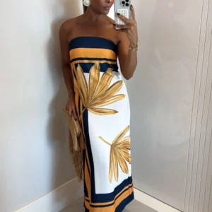 VESTIDO MIDI FIM DE TARDE - P