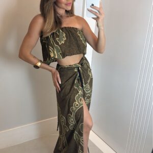 CONJUNTO TOP E SAIA RAIZ SOLAR