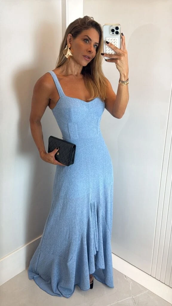 VESTIDO LONGO DE ALÇAS DOCE BRISA