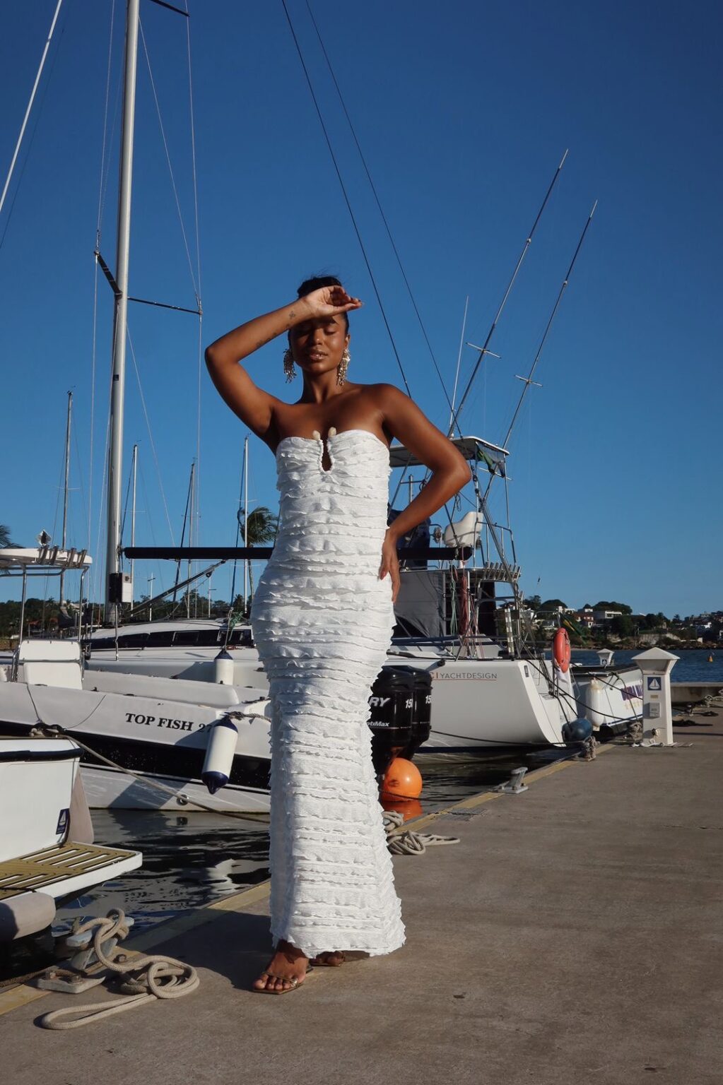 VESTIDO LONGO BRANCO TOMARA QUE CAIA PURÊ LIGHT