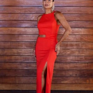 VESTIDO MÍDI VERMELHO CORALINA